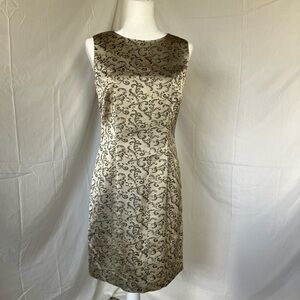 Vintage Cocktail Dress Champagne Sheath Dress-90s Y2K
